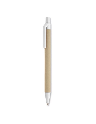 Stylo bille  en PLA maïs/papier - Cartoon Matières : PLA Couleurs : blanc livraison express 24h 48h