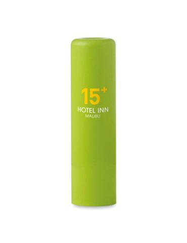 Crème pour les Lèvres Hydratante SPF10 Personnalisée GLOSS Matières : cire Couleurs : vert citron goodies entreprise design