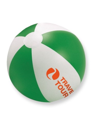 Balle Gonflable de Plage Personnalisée et Économique - PLAYTIME Matières : PVC Couleurs : vert personnalisation rapide en France
