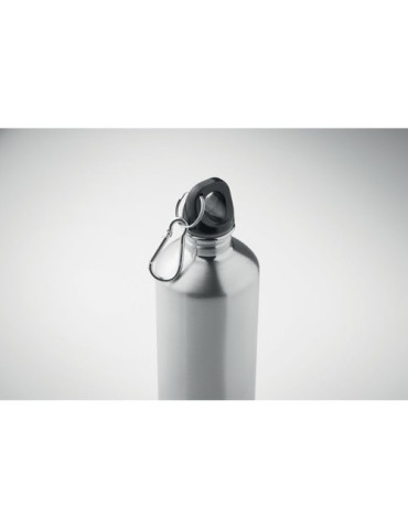 Bouteille monocouche personnalisée 750ml  REBIG MOSS Couleurs : argenté mat Matières : acier inoxydable recyclé impression haute
