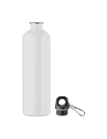 Bouteille monocouche personnalisée 750ml  REBIG MOSS Couleurs : blanc Matières : acier inoxydable recyclé personnalisation sur m