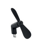 Ventilateur USB portable personnalisé - PHAN, confort au bureau pas cher Matières : TPE Couleurs : noir
