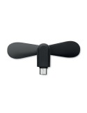 Ventilateur USB portable personnalisé - PHAN, confort au bureau pas cher Matières : TPE Couleurs : noir cadeau entreprise pas ch