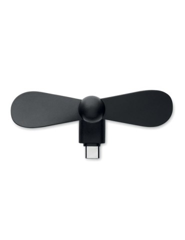 Ventilateur USB portable personnalisé - PHAN, confort au bureau pas cher Matières : TPE Couleurs : noir impression haute définit