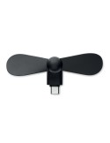 Ventilateur USB portable personnalisé - PHAN, confort au bureau pas cher Matières : TPE Couleurs : noir impression haute définit