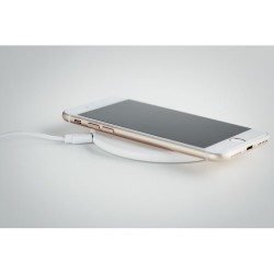Chargeur sans fil  en ABS recyclé - TWING Matières : ABS recyclé Couleurs : blanc livraison express 24h 48h