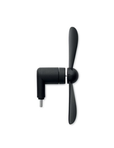 Ventilateur USB portable personnalisé - PHAN, confort au bureau pas cher Matières : TPE Couleurs : noir livraison express 24h 48