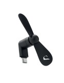Ventilateur USB portable personnalisé - PHAN, confort au bureau pas cher Matières : TPE Couleurs : noir goodies entreprise desig