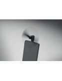 Ventilateur USB portable personnalisé - PHAN, confort au bureau pas cher Matières : TPE Couleurs : noir impression logo haute qu