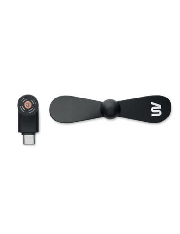 Ventilateur USB portable personnalisé - PHAN, confort au bureau pas cher Matières : TPE Couleurs : noir cadeau client original