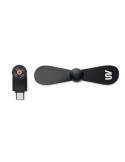 Ventilateur USB portable personnalisé - PHAN, confort au bureau pas cher Matières : TPE Couleurs : noir cadeau client original