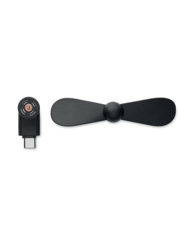 Ventilateur USB portable personnalisé - PHAN, confort au bureau pas cher Matières : TPE Couleurs : noir objet publicitaire robus