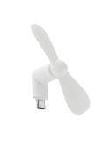 Ventilateur USB portable personnalisé - PHAN, confort au bureau pas cher Matières : TPE Couleurs : blanc personnalisable avec vo