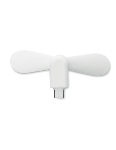 Ventilateur USB portable personnalisé - PHAN, confort au bureau pas cher Matières : TPE Couleurs : blanc goodies publicitaire év