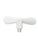 Ventilateur USB portable personnalisé - PHAN, confort au bureau pas cher Matières : TPE Couleurs : blanc goodies publicitaire év