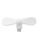 Ventilateur USB portable personnalisé - PHAN, confort au bureau pas cher Matières : TPE Couleurs : blanc marquage laser ultra pr