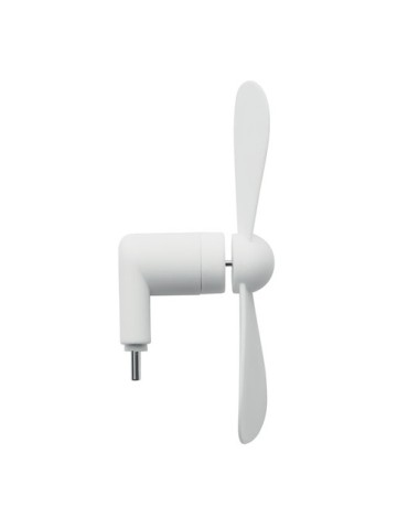 Ventilateur USB portable personnalisé - PHAN, confort au bureau pas cher Matières : TPE Couleurs : blanc objet promotionnel éco-