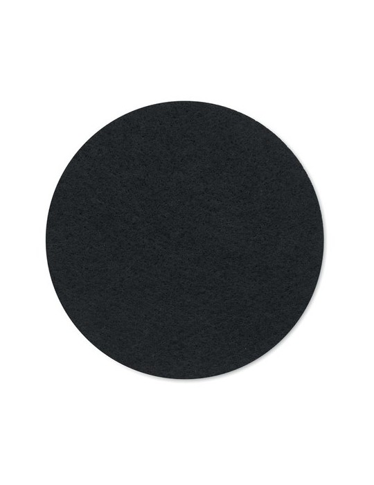 Sous-verre rond en feutre RPET - Écologique et Chic