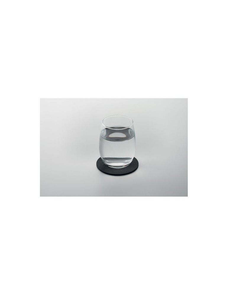 Sous-verre rond en feutre RPET - Écologique et Chic