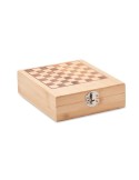 Set à vin  et jeu d'échecs personnalisable - CHESSET Matières : bambou Couleurs : bois impression haute définition