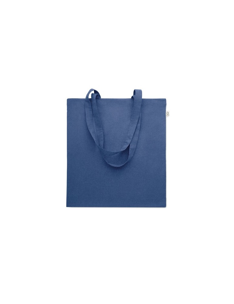 Sac shopping  en coton recyclé personnalisé - VIVEKA COLOUR Matières : coton recyclé Couleurs : bleu royal