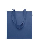 Sac shopping  en coton recyclé personnalisé - VIVEKA COLOUR Matières : coton recyclé Couleurs : bleu royal
