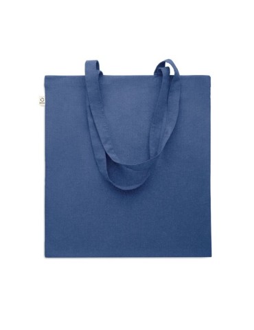 Sac shopping  en coton recyclé personnalisé - VIVEKA COLOUR Matières : coton recyclé Couleurs : bleu royal objet publicitaire ro