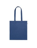 Sac shopping  en coton recyclé personnalisé - VIVEKA COLOUR Matières : coton recyclé Couleurs : bleu royal personnalisation rapi
