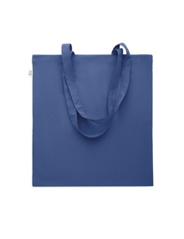 Sac shopping  en coton recyclé personnalisé - VIVEKA COLOUR Matières : coton recyclé Couleurs : bleu royal objet publicitaire ro