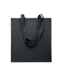 Sac shopping  en coton recyclé personnalisé - VIVEKA COLOUR Matières : coton recyclé Couleurs : noir goodies personnalisé en sto