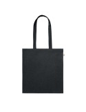 Sac shopping  en coton recyclé personnalisé - VIVEKA COLOUR Matières : coton recyclé Couleurs : noir cadeau entreprise pas cher