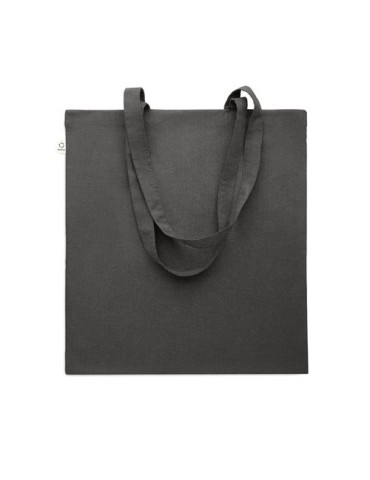 Sac shopping  en coton recyclé personnalisé - VIVEKA COLOUR Matières : coton recyclé Couleurs : noir impression haute définition