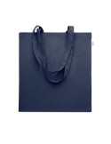 Sac shopping  en coton recyclé personnalisé - VIVEKA COLOUR Matières : coton recyclé Couleurs : bleu objet promotionnel éco-resp