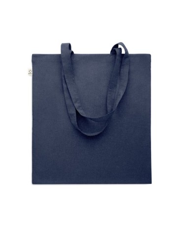 Sac shopping  en coton recyclé personnalisé - VIVEKA COLOUR Matières : coton recyclé Couleurs : bleu cadeau affaires élégant