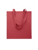 Sac shopping  en coton recyclé personnalisé - VIVEKA COLOUR Matières : coton recyclé Couleurs : rouge cadeau client original
