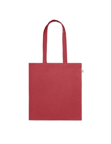 Sac shopping  en coton recyclé personnalisé - VIVEKA COLOUR Matières : coton recyclé Couleurs : rouge cadeau collaborateur premi