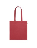 Sac shopping  en coton recyclé personnalisé - VIVEKA COLOUR Matières : coton recyclé Couleurs : rouge cadeau collaborateur premi