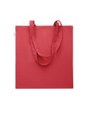Sac shopping  en coton recyclé personnalisé - VIVEKA COLOUR Matières : coton recyclé Couleurs : rouge cadeau affaires élégant