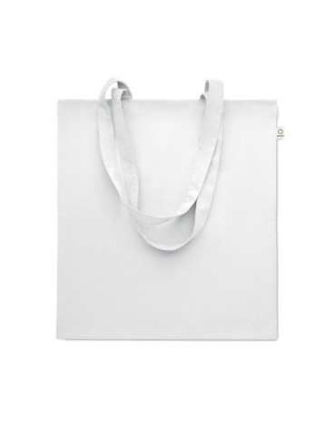 Sac shopping  en coton recyclé personnalisé - VIVEKA COLOUR Matières : coton recyclé Couleurs : blanc cadeau entreprise pas cher