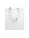 Sac shopping  en coton recyclé personnalisé - VIVEKA COLOUR Matières : coton recyclé Couleurs : blanc cadeau entreprise pas cher