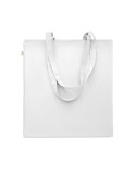 Sac shopping  en coton recyclé personnalisé - VIVEKA COLOUR Matières : coton recyclé Couleurs : blanc objet promo petit budget