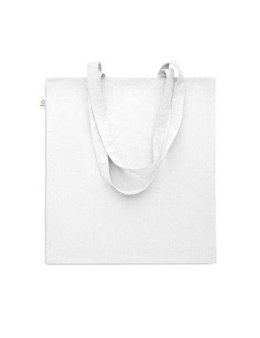 Sac shopping  en coton recyclé personnalisé - VIVEKA COLOUR Matières : coton recyclé Couleurs : blanc personnalisation sur mesur
