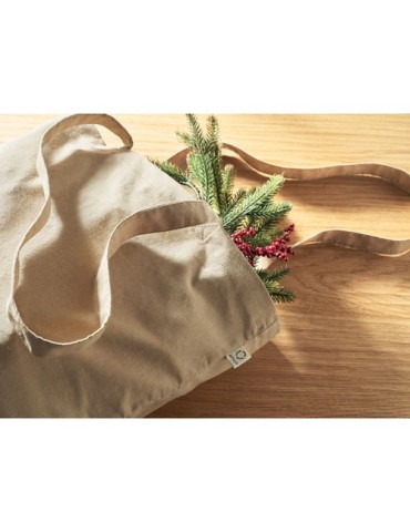 Sac shopping  en coton recyclé personnalisé - VIVEKA COLOUR Matières : coton recyclé Couleurs : kaki personnalisation sur mesure
