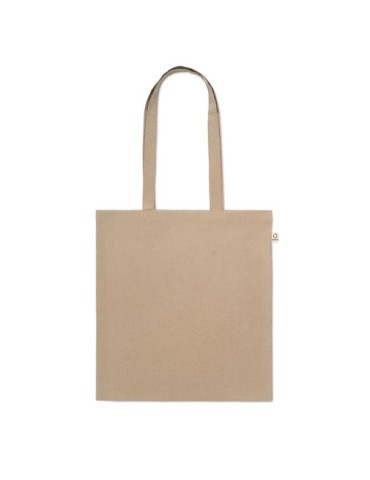 Sac shopping  en coton recyclé personnalisé - VIVEKA COLOUR Matières : coton recyclé Couleurs : kaki accessoire événementiel uni