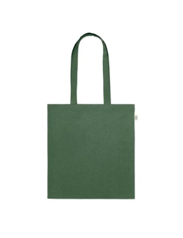Sac shopping  en coton recyclé personnalisé - VIVEKA COLOUR Matières : coton recyclé Couleurs : vert foncé goodies publicitaire 