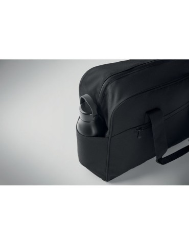 Sac de voyage personnalisé à main élégant et fonctionnel ONBAG Matières : PET recyclé Couleurs : noir marquage laser ultra préci