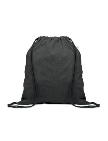 Sac  en coton recyclé de 140 gr/m² personnalisable CABETRI COLOUR Matières : coton recyclé Couleurs : noir impression haute défi