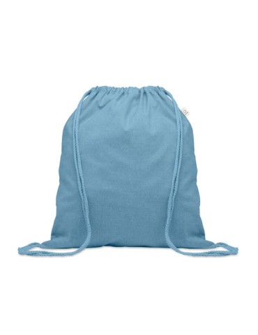 Sac  en coton recyclé de 140 gr/m² personnalisable CABETRI COLOUR Matières : coton recyclé Couleurs : bleu pétrole marquage lase