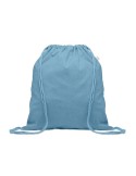 Sac  en coton recyclé de 140 gr/m² personnalisable CABETRI COLOUR Matières : coton recyclé Couleurs : bleu pétrole marquage lase