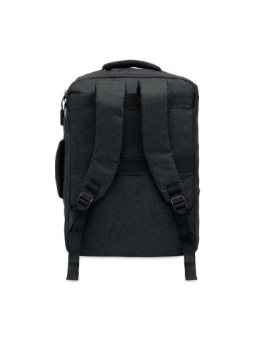 Sac à dos  pour portable 15" - LAUGAR Matières : PET recyclé Couleurs : noir objet promotionnel éco-responsable